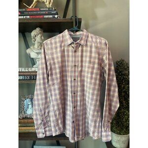 Vince Casual Button Up Plaid Long Sleeve Shirt Multicolor Mens Size Large